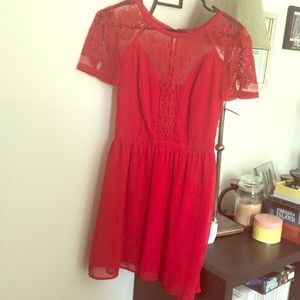 Kimchi Blue red lace dress